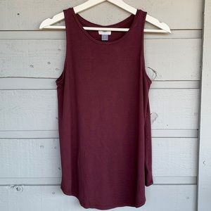 OLD NAVY BURGUNDY/MERLOT LOOSE FITTING SWING TANK STYLE TOP